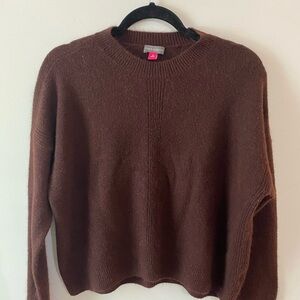 Vince Camuto Burgundy/Brown Crewneck Sweater